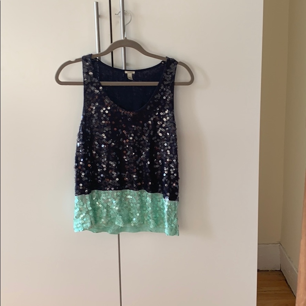 J Cree Sequined Tank